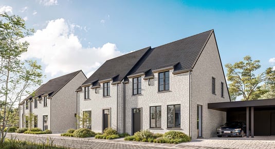Landelijke kijkwoning in het woonproject Korenhof in Lauwe