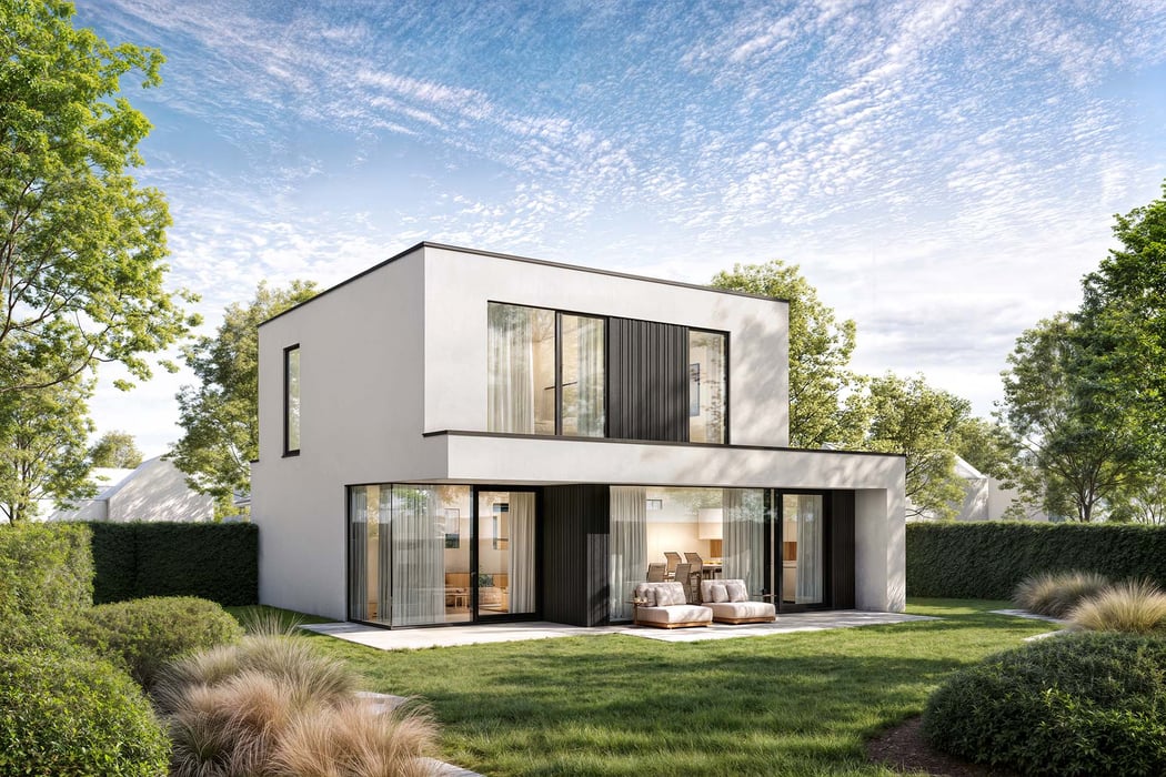 moderne nieuwbouwvilla met crepi in Koekelare